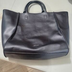 Matt & Nat black tote bag with handles, and original shoupder strap, never used.